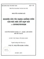 Nghiên cứu tác dụng chống viêm của núc nác kết hợp với anpha chymotrysin