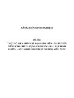 SKKN nâng cao chất lượng chăm sóc giáo dục dinh dưỡng mầm non