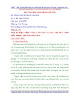 SKKN Một số biện pháp nâng cao chất lượng đội ngũ giáo viên trong trường mầm non. BÌNH KHÁNH