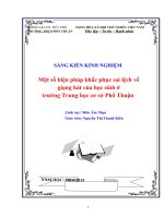 SKKN Một số biện pháp khắc phục sai lệch về giọng hát của học sinh ở trường THCS Phổ Thuận