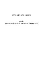 SKKN phương pháp sửa lỗi trong các bài Practice