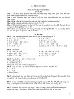 Đề cương ôn thi lớp 6 toán