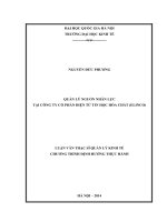 Quản lý nguồn nhân lực tại Công ty cổ phần điện tử tin học hóa chất (ELINCO)