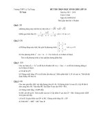 Đề thi chọn học sinh giỏi lớp 10 năm học 2015-2016 môn Toán cơ bản