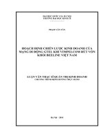 Hoạch định chiến lược kinh doanh của mạng di động GTEL khi Vimpelcom rút vốn khỏi Beeline Việt Nam