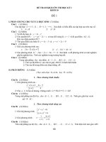 Đề tham khảo ôn thi học kỳ I Khối 10 toán