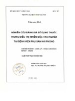 Nghiên cứu đánh giá sử dụng thuốc trong điều trị nhiễm độc thai nghén tại bệnh viện phụ sản hải phòng