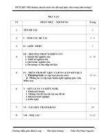 SKKN Bồi dưỡng chuyên môn cho đội ngũ giáo viên trong nhà trường. MẪU GIÁO BÌNH LONG