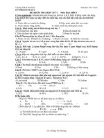 7 đề kiểm tra học kỳ I môn Hóa khối 8