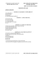 Đề cương ôn tập học kỳ II vật lý cơ bản 12