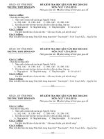 Bộ đề thi học kỳ II Văn lớp 10 THPT Bình Sơn