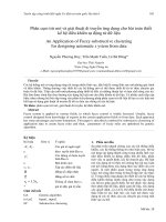 Proceedings VCM 2012 16 phân cụm trừ mờ và giải thuật di truyền ứng dụng cho bài toán thiết