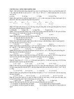 207 câu bài tập ôn thi Vật lý - Chương 2- Dòng điện không đổi