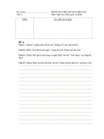 Đề kiểm tra Thơ truyện hiện đại môn Ngữ Văn 9