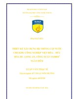 Thiết kế xây dựng hệ thống cấp nước cho khu công nghiệp Việt Hóa Đức Hòa III Long An, công suất 15.000 m3 ngàyđêm
