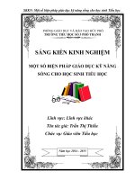 SKKN Một số biện pháp giúp học sinh rèn kỹ năng sống TIỂU HỌC PHỔ THẠNH