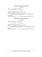 Đề kiểm tra 1 tiết Chương II môn Toán - Trường THPT số 1 Nghĩa Hành