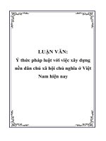 Ý Thức Pháp Luật Với Việc Xây Dựng Nền Dân Chủ Xã Hội Chủ Nghĩa Ở Việt Nam Hiện Nay