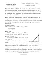 Đề thi Olympic vật lí lớp 10 Sở GD  ĐT Hà Nội năm học 2011  2012