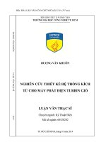 Nghiên cứu thiết kế hệ thống kích từ cho máy phát điện turbin gió