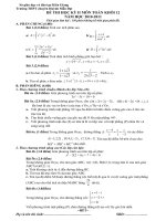 Đề thi học kỳ II toán khối 12 2011 THPT Chuyên Huỳnh Mẫn Đạt