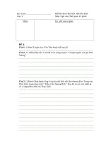 Đề kiểm tra Truyện trung đại môn Ngữ Văn 9