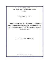 Nghiên cứu hoạt động chuyển giá và kiểm soát chuyển giá tại công ty đa quốc gia trong ngành công nghiệp đóng tàu việt nam dưới góc độ thu mua hàng hóa
