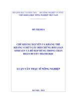 Chế kháng nguyên và kháng thể kháng Vi rút gây hội chứng rối loạn sinh sản và hô hấp dùng trong chẩn đoán huyết thanh học