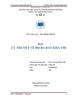 Tiểu luận môn tài chính tiền tệ Lý thuyết về bộ ba bất khả thi