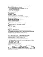 Đề thi chọn học sinh giỏi đội tuyển Anh Lớp 8