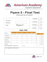 Flyers 5 - FINAL ODI