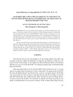 Cơ Sở Khoa Học Cho Lượng Giá Kinh Tế Các Tổn Thất Tài Nguyên Môi Trường Do Sự Cố Ô Nhiễm Dầu Tác Ðộng Lên Các Hệ Sinh Thái Biển Việt Nam
