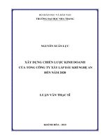 Xây dựng chiến lược kinh doanh của tổng công ty xây lắp dầu khí nghệ an năm 2020