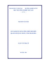 Đẩy mạnh xây dựng nông thôn mới trên địa bàn huyện Bá Thước tỉnh Thanh Hóa
