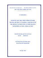 ĐÁNH GIÁ VIỆC THỰC HIỆN CHÍNH SÁCH bồi THƯỜNG, hỗ TRỢ và tái ĐỊNH cư KHI NHÀ nước THU hồi đất tại một số dự án TRÊN địa bàn THÀNH PHỐ LAI CHÂU, TỈNH LAI CHÂU