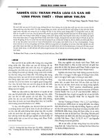 Nghiên cứu thành phần loài cá san hô vịnh Phan Thiết - tỉnh Bình Thuận