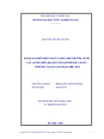 Đánh giá diễn biến chất lượng môi trường nước các ao hồ trên địa bàn thành phố Bắc Giang