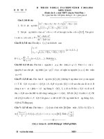 Đề thi học sinh giỏi lớp 11 môn Toán cụm Sơn Động tỉnh Bắc Giang năm học 2012201