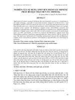 Nghiên Cứu Sử Dụng Ảnh Viễn Thám Xác Định Sự Phân Bố Đất Than Bùn Ở U Minh Hạ