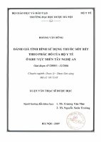 Đánh giá tình hình sử dụng thuốc sốt rét theo phác đồ của bộ y tế ở khu vực miền tây nghệ an