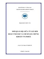 Mối quan hệ giữa tỷ giá hối đoái VND, USD và chỉ số giá chứng khoán VN index