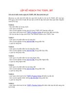 Lập kế hoạch thi TOEFL IBT đạt kết quả cao