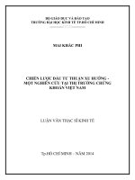 Chiến lược đằu tư xu hướng, một nghiên cứu tại TTCK việt nam