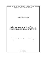 Phát triển kiến thức thông tin cho sinh viên đại học ở việt nam