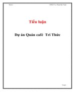 Tiểu luận Dự án quán café tri thức