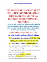 MẸO VỀ THÌ - RÚT GỌN MỆNH ĐỀ QUAN HỆ