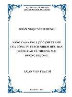 Nâng cao năng lực cạnh tranh của công ty trách nhiệm hữu hạn quảng cáo và thương mại dương phong