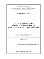 XÂY DỰNG, HOÀN THIỆN BỘ PHẬN KẾ TOÁN QUẢN TRỊ TẠI CTY CÔNG NGHIỆP CAO SU MIỀN NAM.PDF