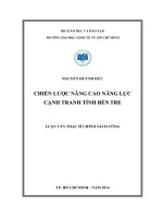 Chiến lược nâng cao năng lực cạnh tranh tỉnh bến tre