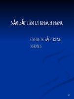 NẮM BẮT TÂM LÝ KHÁCH HÀNG
